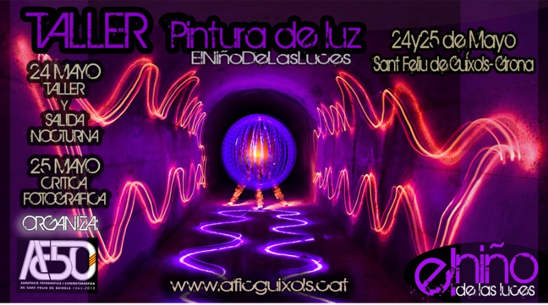 Taller de pintura amb llum (Light painting)