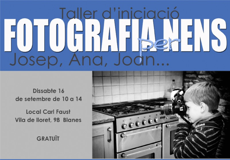 TALLER de FOTOGRAFIA per NENS - INSCRIPCIÓ OBERTA