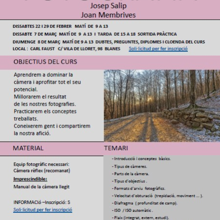 FORMACIÓ _ CURSET 2020 _ Iniciació a la Fotografia