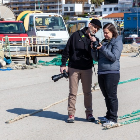 La sessió pràctica del curs d'iniciació a la fotografia