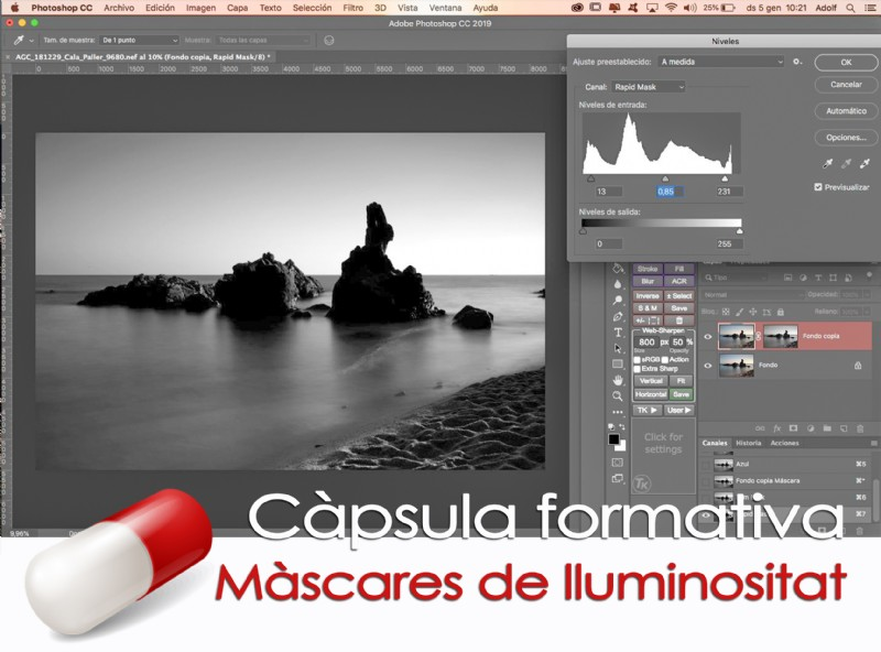 Càpsula formativa - Iniciació a les màscares de lluminositat