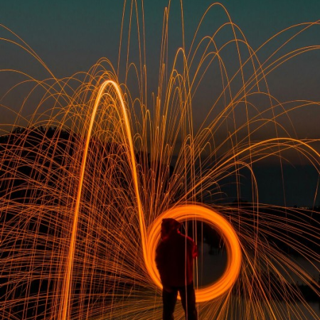 Sortida fotogràfica - Lightpainting amb llana d'acer
